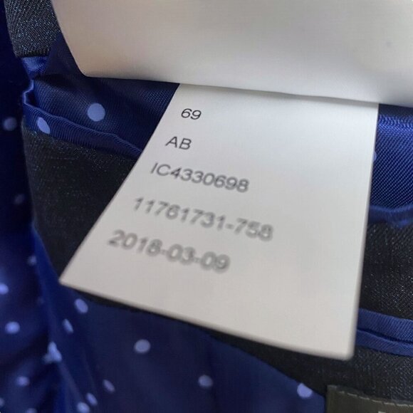 INDOCHINE Mens Blazer Navy Blue Sz 36 Approx. Wool Silk Blend All Season Bespoke - Picture 12 of 12